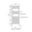 Flomasta 1000mm x 400mm 808BTU Chrome Flat  Towel Radiator