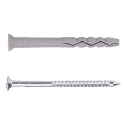 Easyfix  Nylon & Steel Countersunk Head Hammer Fixings 8mm x 80mm 10 Pack