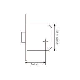 Smith & Locke Fire Rated  3 Lever Nickel-Plated Mortice Deadlock 64mm Case - 44mm Backset