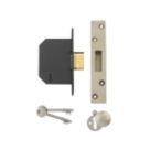 Yale  Polished Chrome BS 5-Lever Deadlock 64mm Case - 45mm Backset