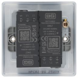 British General Nexus Metal 2-Gang 2-Way LED Dimmer Switch  Polished Chrome