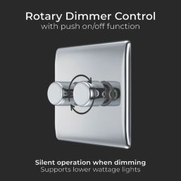 British General Nexus Metal 2-Gang 2-Way LED Dimmer Switch  Polished Chrome