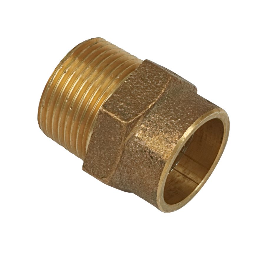 Yorkshire Brass Solder Ring Adapting Male Coupler 22mm x 3/4" Screwfix