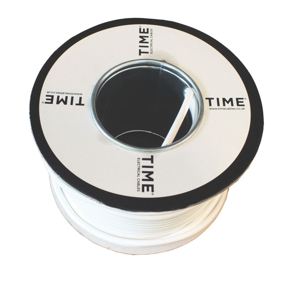 Time White 1 Strand Bell Cable 50m Drum - Screwfix