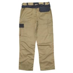 Site Pointer Work Trousers Stone / Black 32" W 32" L