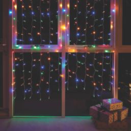 2m x 1.5m Outdoor LED Multi Colour Curtain Christmas Lights