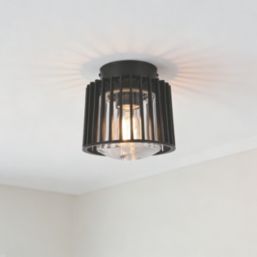 Lutec Shyne Indoor & Outdoor Ceiling Light  Black