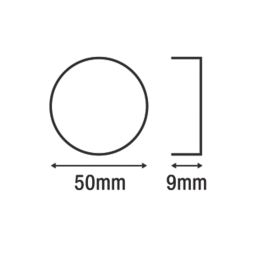 Smith & Locke  Euro Escutcheon (Single) Satin Chrome 50mm