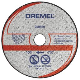 Dremel DSM520 Multi-Material Compact Saw Cutting Wheel 77mm (3") x 11.1mm