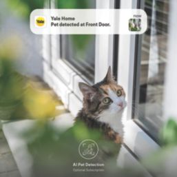 Yale  Wired or Wireless Smart Video Doorbell Black