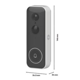 Yale  Wired or Wireless Smart Video Doorbell Black