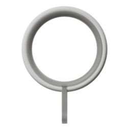 Rothley Matt White Steel Curtain Rings 28mm 10 Pack