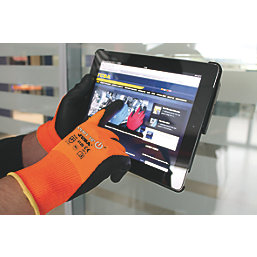 Juba  Nitrile Foam-Coated Gloves Orange / Black Large