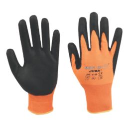 Juba  Nitrile Foam-Coated Gloves Orange / Black Large