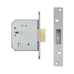 ERA  5 Lever Satin Nickel Mortice Deadlock 76mm Case - 56mm Backset