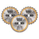 DEWALT  Wood/Plastic Circular Saw Blade Set 250mm x 30mm 24/48T 3 Pieces