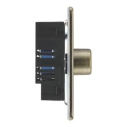 LAP  1-Gang 2-Way LED Dimmer Switch  Antique Brass with Colour-Matched Inserts