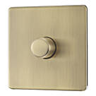 LAP  1-Gang 2-Way LED Dimmer Switch  Antique Brass with Colour-Matched Inserts