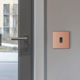 British General Evolve 10A 1-Gang 1-Way Press Switch Copper with Black Inserts