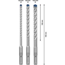 Bosch Expert SDS Plus Shank Masonry Drill Bit Set 3 Pack