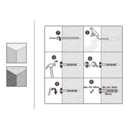 Easyfix  Hex Long Expansion Frame Fixings 10mm x 120mm 12 Pack