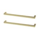 Essentials Golpar D Handles Brushed Brass 233mm 2 Pieces