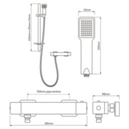 Aqualisa Sierra Safe Touch Rear-Fed Exposed Chrome Thermostatic Mixer Shower