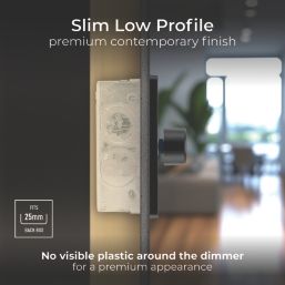 British General Evolve 1-Gang 2-Way LED Dimmer Switch  Satin Brass with Black Inserts