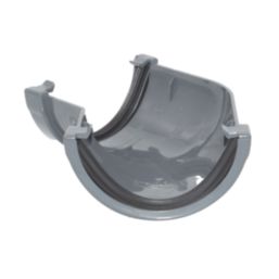 FloPlast MiniFlo uPVC 135° Half Round Gutter Angle Anthracite Grey 76mm