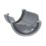 FloPlast MiniFlo uPVC 135° Half Round Gutter Angle Anthracite Grey 76mm