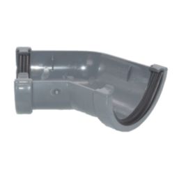 FloPlast MiniFlo uPVC 135° Half Round Gutter Angle Anthracite Grey 76mm