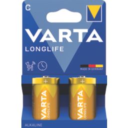 Varta Longlife C 1.5V Alkaline Batteries 2 Pack