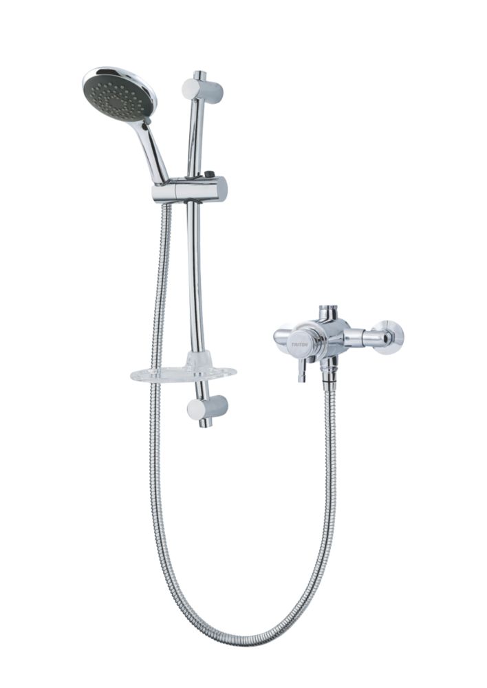 Triton Asana RearFed Exposed Chrome Thermostatic Mixer Shower Screwfix