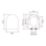 Brixton Soft-Close Wrapover Toilet Seat Thermoset Plastic White