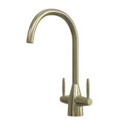 ETAL Astrid Dual Lever Kitchen Mixer Polished Brass