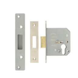 ERA  Satin Silver Euro Deadlock 76mm Case - 44mm Backset
