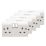 MK Logic Plus Rapid Fix 13A 2-Gang DP Switched Sockets White   5 Pack