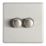 Contactum Lyric 2-Gang 2-Way LED Dimmer Switch  Brushed Steel