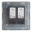 Contactum Lyric 2-Gang 2-Way LED Dimmer Switch  Brushed Steel