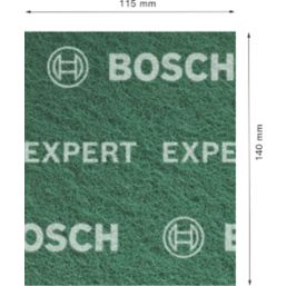 Bosch Expert N880 Multi-Material General Purpose Fleece Pads 140mm x 115mm Green 2 Pack