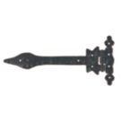 GateMate Black Straight Ornamental Tee Hinges 125mm x 9" x 225mm 2 Pack