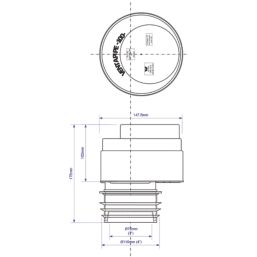 McAlpine  Push-Fit Air Admittance Valve Grey 75/110mm