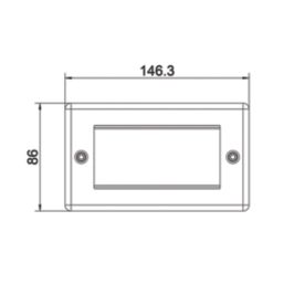 LAP  4-Module Modular Faceplate Matt Black