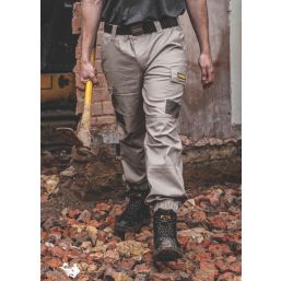 DEWALT Turlock Work Trousers Stone 36" W 31" L