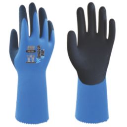 Wonder Grip WG-318L Aqua Guard Gauntlet Gloves Blue X Large