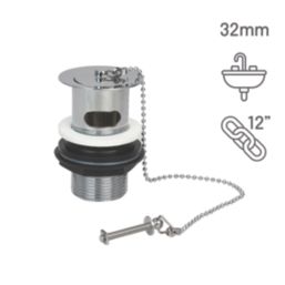 Flomasta Slotted Basin Waste with Chrome Plug & Chain