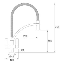 Franke Wave  Pull-Out Mono Mixer Kitchen Tap Brushed Steel