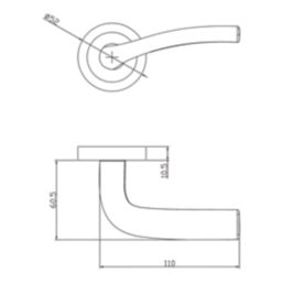 Cooke & Lewis Corfe Fire Rated Lever on Rose Handle Pair Matt Black