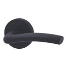 Cooke & Lewis Corfe Fire Rated Lever on Rose Handle Pair Matt Black