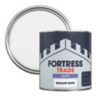 Fortress Trade 1Ltr Brilliant White Satin Water-Based Trim Paint